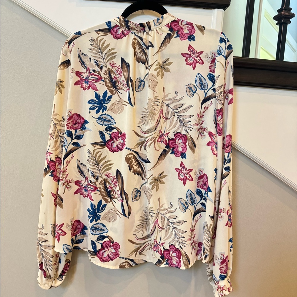 LUSH Floral Print Wrap Blouse - Picture 5 of 5